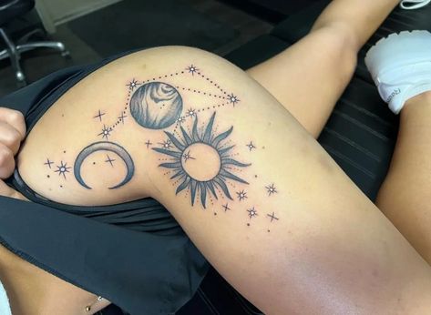 Mystical Jewelry, Pretty Tattoos, Thigh Tattoo, Body Tattoos, Back Tattoo, Tattoos And Piercings, I Tattoo, Tatting, Body Art