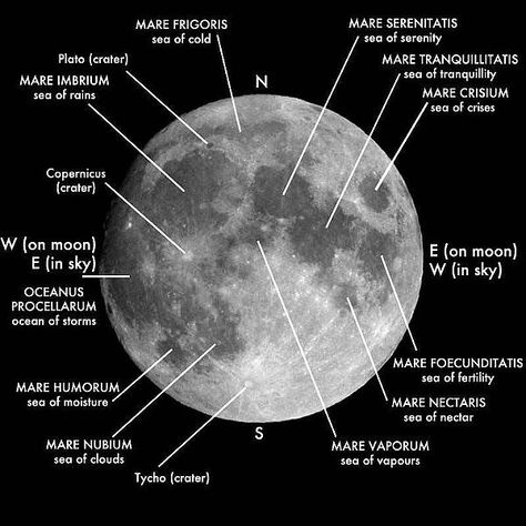 Seas of the Moon Luke 21, Moon Map, Moon Earth, Moon Names, Moon Projects, Astronomy Facts, Map Worksheets, Space Facts, Genesis 1