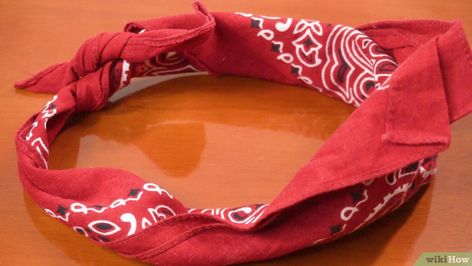 Simple Ways to Tie a Pirate Bandana: 7 Steps (with Pictures) How To Tie A Pirate Head Scarf, Pirate Bandana How To Tie A, Pirate Head Scarf, Pirate Scarf, How To Wear Bandana, Bandana Bracelet, Pirate Hair, Bandanas Diy, How To Tie Bandana