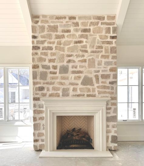 Living Room Heater, Stone Fireplace Makeover, Interior Brick, Room Heater, Rock Fireplaces, Hearth Room, Home Fireplace, Fireplace Makeover, Brick Fireplace