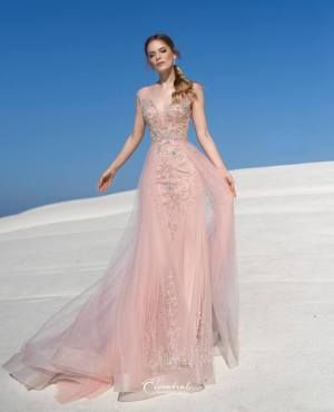 Lussano Esential 2019 Fall Bridal Collection – The FashionBrides Pink Wedding Dress Lace, Pastel Gown, Ariel Dress, Mother Of The Bride Dresses Long, Bride Style, Wedding Dress Inspiration, Bridal Designs, Dream Wedding Dresses, Wedding Dresses Vintage