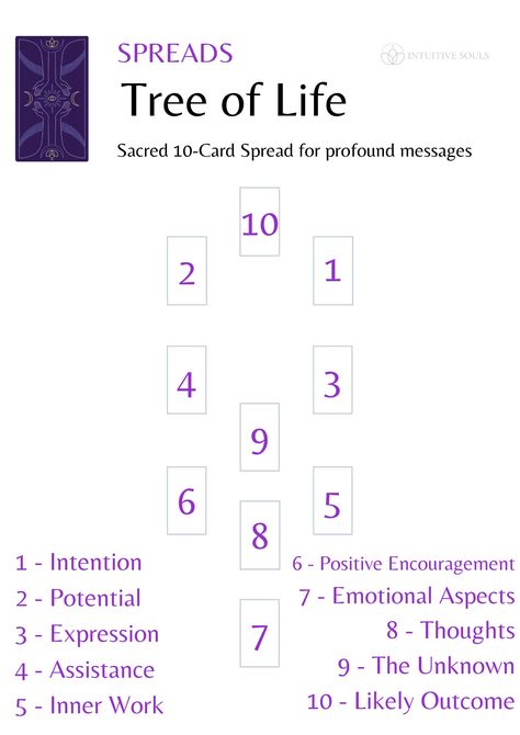 Tree of Life Tarot Spread — Intuitive Souls Life Tarot Spread, Stages Of Human Development, Tarot Reading Spreads, Tree Of Life Symbol, Free Tarot Reading, Tarot Card Spreads, Positive Encouragement, Tarot Spread, Free Tarot