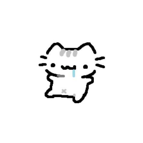 Cat Silly, Doodles Cute, Just Like Me Fr, Cute Easy Doodles, Goofy Drawing, Cat Doodle, Doodle Icon, Drawing Cat, Silly Cats Pictures