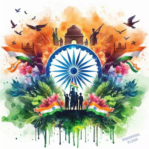 Happy Independence Day. Like, Save, Share and Comment. #art #artist #artwork #drawing #love #photography #digitalart #instagood #painting #artistsoninstagram #illustration #design #photooftheday #fashion #arte #instagram #sketch #beautiful #like #nature #artoftheday #picoftheday #fanart #follow #photo #draw #music #style #contemporaryart #bhfyp Independence Day India Creative Sketch, Independence Day Illustration India, Independence Day Water Colour Drawing, Sketch On Independence Day, Patriotic Theme Drawing India, Happy Independence Day, Art Day, Independence Day, Contemporary Art