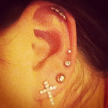 My babies <3 #piercings #firsts #seconds #third #fourth #helix #cartilage #earrings #studs #cross #feather #me #mine Fourth Piercing, 3 Piercings, Fantasy Room, Fantasy Rooms, Earrings Studs, Ear Piercing, Cartilage Earrings, Helix, Birthday Ideas