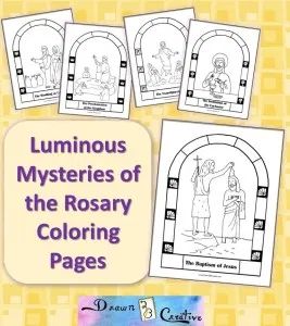 Free Printable Mysteries of the Rosary Coloring Pages - Drawn2BCreative Catholic Activities For Kids, Mystery Of The Rosary, Formation Ideas, Catholic Kids Activities, Catholic Classroom, Bible Study For Beginners, Mysteries Of The Rosary, Jesus Crafts, Children's Church Crafts