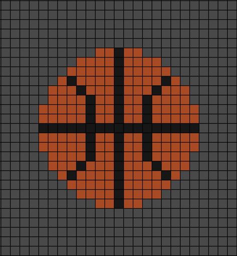 A pixel art template of a Basketball ball, viewed from the top or bottom center. Sports Pixel Art, Pixel Art Football, Iphone Wallpaper Clock, Art Spiderman, Bola Basket, Easy Pixel Art, Pixel Drawing, Pixel Art Grid, Pix Art