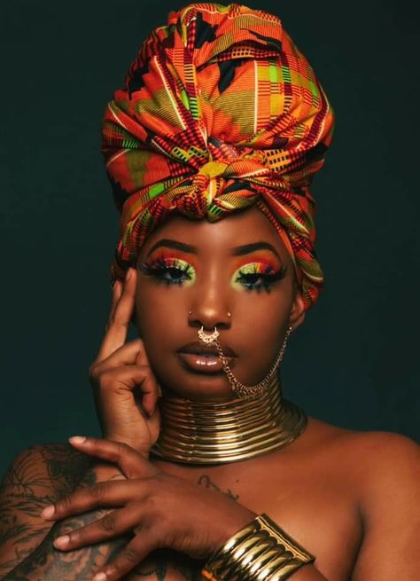 African Themed Photoshoot, African Queen Photoshoot, Black Goddess Photoshoot, Photoshoot African, Headwrap Styles, African Theme, Afrique Art, Black Goddess, Black Photography