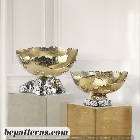 Home Decor Gifts | Affordable and Stylish Ideas Modern Dishware, Luxury Bowl, Sculpture Display, Leaf Sculpture, Shelf Decoration, Amazing Food Decoration, Organic Art, Metal Furniture Design, Metal Display