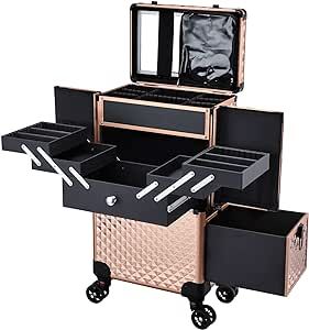 Trolley Storage, Rolling Makeup Case, Cosmetic Train Case, Train Case, Professional Makeup Artist, Drawer Slides, Nail Technician, Makeup Case, Cosmetology