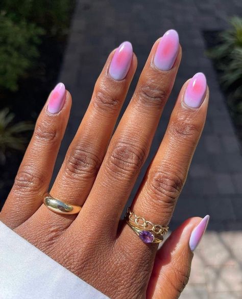 Blue Nails Aura, Blue And Pink Aura Nails, Pink And Blue Aura Nails, Summer Nails Aura, Aura Gel Nails, Summer Aura Nails, Aura Nails Blue, Blue Aura Nails, Nails Aura