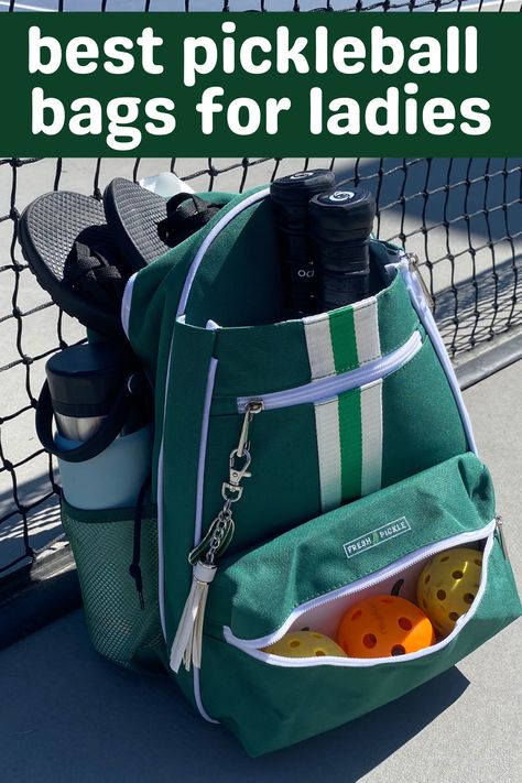 Tired of searching for the right pickleball bag? I've got you covered. Check out my top recommendations for stylish, functional, and durable bags made just for women. #pickleball #gearguide #womensfashion Pickleball Bags For Women, Pickleball Backpack, Women Pickleball, Pickleball Bag, Sport Bags Women, Bags For Ladies, Large Water Bottle, Paddle Sports, Logo Line