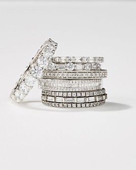 Women's Diamond Band, Wedding Rings - Bloomingdale's - Bloomingdale's Anniversary Bands For Her, Micro Pave Band, Round Diamond Band, Baguette Band, Stacked Diamond Bands, Stackable Diamond Rings, Diamond Baguette, Stackable Wedding Bands, Gold Diamond Band