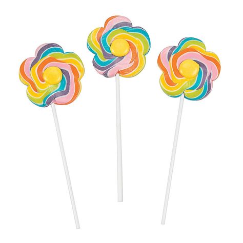 Amazon.com : Flower Shaped Large Swirly Lollipops Suckers - 12 Individually Wrapped - Party Candy : Grocery & Gourmet Food Peppa Pig Birthday Ideas, Lollipop Cookies, Smash Cake Photos, Planting A Rainbow, Sunshine 1st Birthday, 1st Birthday Smash Cake, Hard Candy Molds, Artist Party, Edible Recipes