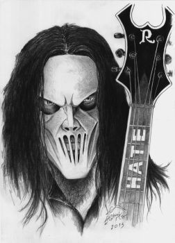 Slipknot Tattoo, Arte Heavy Metal, Mick Thomson, Metal Drawing, Metallica Art, Slipknot Band, Horror Drawing, Mask Drawing, Heavy Metal Art