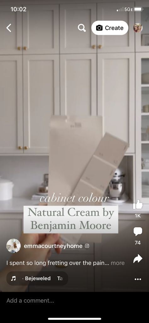 Benjamin Moore Natural Cream Cabinets, Natural Cream Benjamin Moore Cabinets, Natural Cream Cabinets, Benjamin Moore Natural Cream, Cream Benjamin Moore, Benjamin Moore Kitchen, Cream Cabinets, House Redo, Coastal Boho