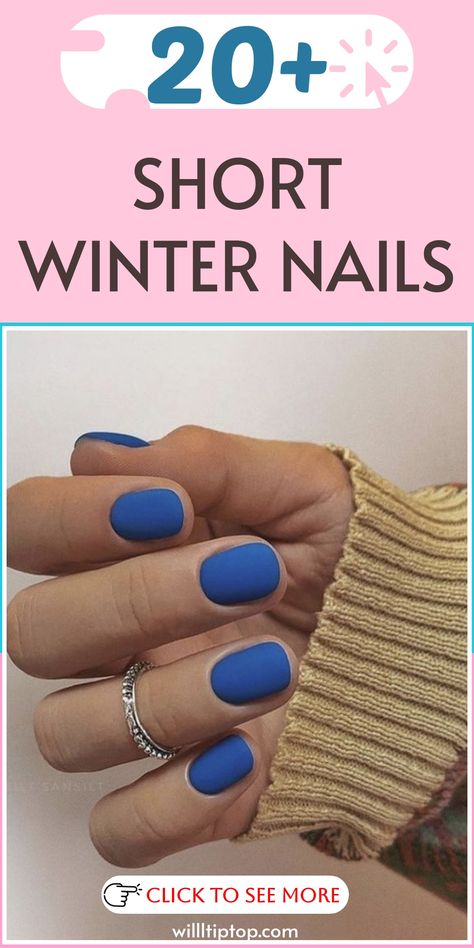 Elevate your winter style with chic and practical Short Winter Nails Ideas that are perfect for the cold season! With classic neutrals and bold pops of color, these short nail designs are easy to maintain while keeping your nails trendy. Embrace simplicity and elegance with these everyday wear ideas that effortlessly complement any winter outfit. Stay stylish this winter with short nail designs that make a statement without needing long nails. Find inspiration for a chic manicure with these tren 2025 Nail Trends Short, Small Winter Nails, Minimalist Winter Nails Short, Winter Nails Pale Skin, Popular Nail Color January 2024, Sky Blue Short Nails, Classy Winter Nails Simple, January Short Nail Ideas, Nail Color For January