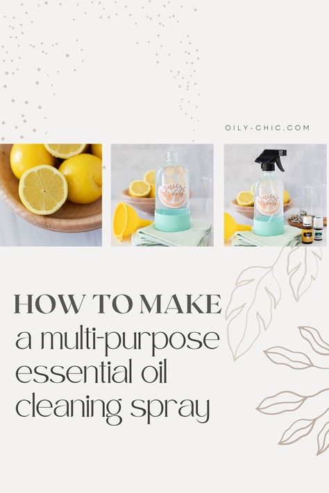 Cleaning Spray Diy, Lemon Cleaning Spray, Essential Oil Cleaning Spray, Essential Oil Cleaning, Essential Oil Cleaning Recipes, Essential Oil Cleaner, Diy Cleaning Spray, Multi Purpose Cleaner, Essential Oils For Laundry