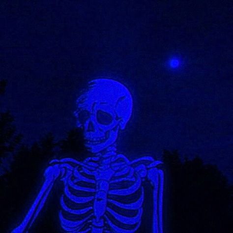 Blue Skeleton Aesthetic, Y2k Blue Aesthetic, Skeleton Aesthetic, Blue Skeleton, Black And Blue Wallpaper, Blue Aesthetic Dark, Dark Blue Wallpaper, Blue Jellyfish, Everything Is Blue