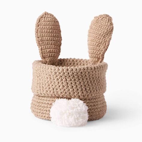 Free Last Minute Easter Crochet Patterns - moogly Crochet Bunny Basket, Crochet Easter Basket Pattern, Easy Crochet Basket Pattern, Easter Basket Pattern, Easter Bunny Crochet Pattern, Crocheted Baskets, Crochet Easter Basket, Bowl Pattern, Decor Business