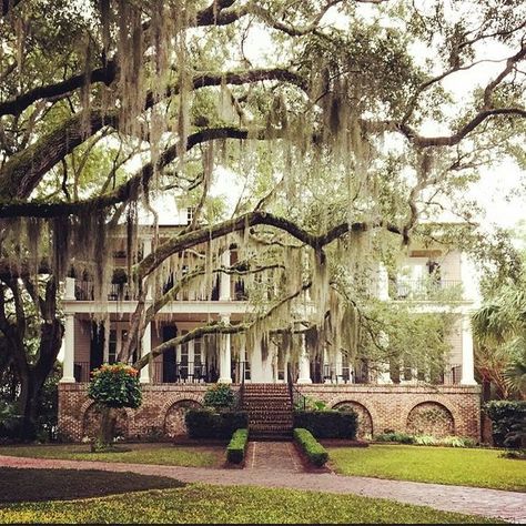 Mansion With Columns, Southern Us Aesthetic, Southern Mansion Aesthetic, Southern Brick Homes, Southern Home Aesthetic, Southern Antebellum Homes, Spanish Farmhouse, Southern Mansions, Southern Plantations