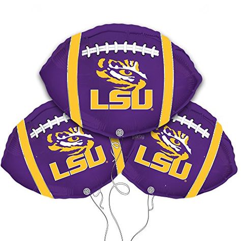 LSU Football Shaped 18 Mylar Balloon 3pk ** Visit the image link more details. Lsu Basketball, Football Balloons, Lsu Football, Basketball Party, Balloon Kit, Mylar Balloons, Super Bowl, Special Events, Trucker Hat