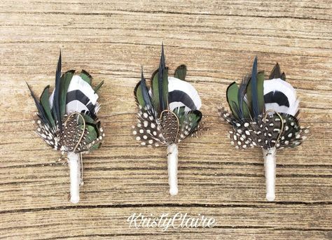 Fishing Boutonniere, Boutonniere White, Hunter Green Wedding, Lavender Boutonniere, Feather Boutonniere, White Boutonniere, Grass Wedding, Corsage Prom, Feather Wedding