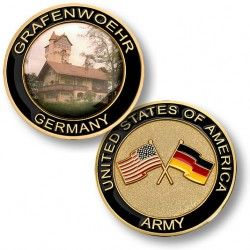 United States Army - Grafenwoehr, Germany  https://store.nwtmint.com/product_details/6052/United_States_Army_Grafenwoehr_Germany/ Grafenwoehr Germany, Army Challenge Coins, Training Grounds, Army Training, Acrylic Stand, Small Pouch, Challenge Coins, Military Life, United States Army