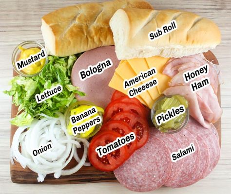 Condiments For Sandwiches, Submarine Sandwich Party, Kmart Deli Sandwiches, Copycat Kmart Sub, Kmart Subs Easy Recipes, Kmart Submarine Sandwich, Sandwich Saturday Ideas, Kmart Subs, K Mart Subs