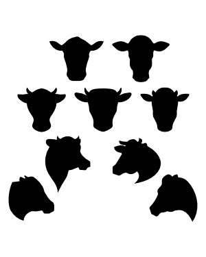 Cow Head Silhouette, Cow Silhouette, Animal Clip Art, Head Silhouette, Silhouette Clip Art, Cow Head, Art Pages, Art File, Wood Working