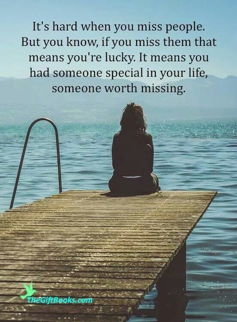 It's hard when you miss people. But you know, if you miss them that means you're lucky. It means you had someone special in your life, someone worth missing. Love Missing Quotes, Good Morning Miss You, Miss You Friend Quotes, Missing Someone In Heaven, Miss You Quotes For Him, Missing You Love Quotes, I Miss Your Voice, Miss You Friend, Missing Someone Quotes