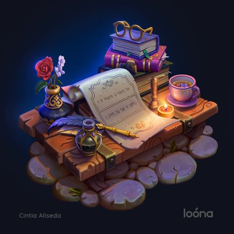 Asset Concept Art, Diorama Concept Art, Witch Hut, Cartoon Witch, Props Concept, Props Art, Casual Art, Isometric Art, Creative Drawing Prompts