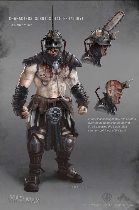 Scrotus concepts, Kristofer "Loffan" Labedzki on ArtStation at https://www.artstation.com/artwork/KlRbG Mad Max Game, Mad Max 2, Far Cry Primal, Apocalypse Art, Creepy Art, Mad Max, Post Apocalyptic, Samurai Gear, Concept Art