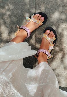 DIY Fabric Wrapped Teva Sandals  Honestly WTF  DIY Fabric Wrapped Teva Sandals  Honestly WTF Teva Sandals, Diy Fabric, Sandals, Flowers, Fabric, White