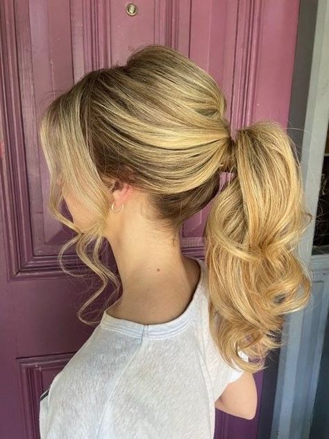 Ponytail Princess: Regal Hairstyle Ideas Fit for Royalty Hair And Makeup Wedding, Pony Hairstyles, Messy Ponytail, Romantic Hairstyles, Unique Women, Makeup Wedding, Wedding Hairstyle, Party Hairstyles, Professional Hair