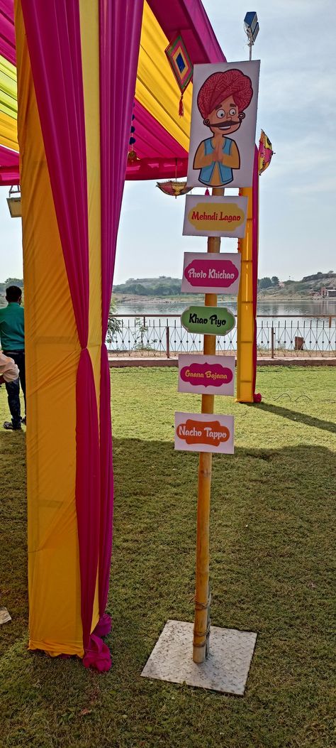 Signage Ideas, Haldi Function, Festive Decor, Wedding Signage, Punjabi Suits, Festival Decorations, Fun Activities, Wedding Decorations, Wedding Ideas