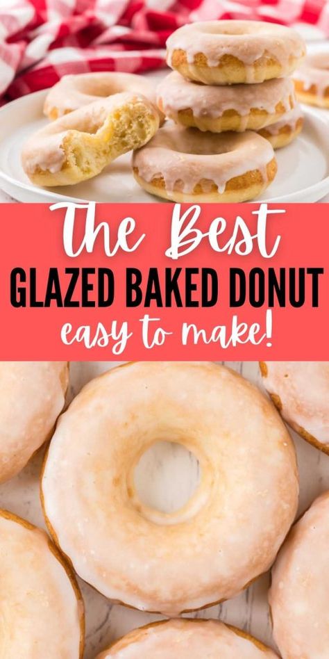 Best Baked Doughnuts Ever, At Home Donut Recipe, How To Make Baked Donuts At Home, Homemade Doughnut Recipe Baked, Doughnuts Recipe Baked, Homemade Baked Desserts, How To Bake Donuts Recipe, Home Made Donuts Easy, Baked Goods From Scratch