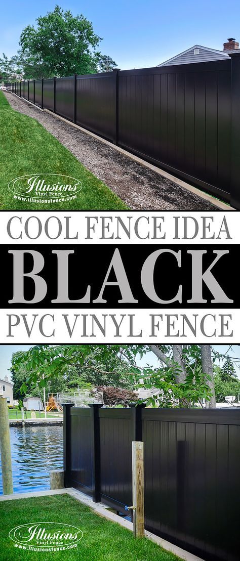 Black Vinyl Fence, Black Privacy Fence, Backyard Fence Ideas Privacy, Backyard Fence Ideas, Fencing Panels, Privacy Fencing, Vinyl Fence Panels, Vinyl Privacy Fence, Vinyl Fencing