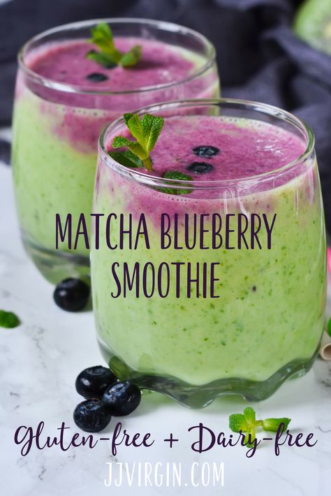 Matcha Blueberry, Healthy Protein Shake, Healthy Protein Shake Recipes, Matcha Drink Recipes, Protein Shake Recipe, Matcha Green Tea Recipes, Healthy Protein Shakes, Green Tea Recipes, Protein Smoothies