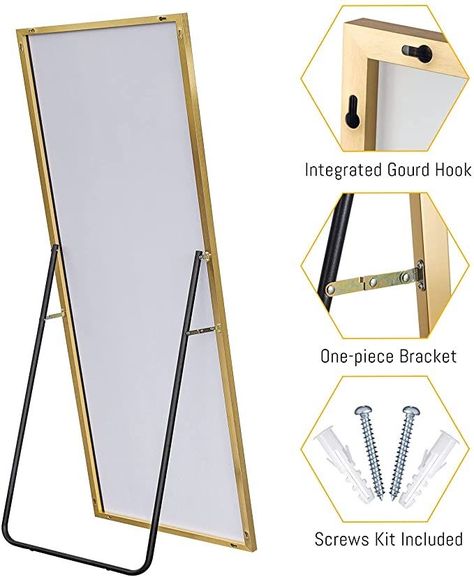 Stand Up Mirror Ideas, Diy Standing Mirror, Dressing Mirrors, Diy Mirror Decor, Mirrors Ideas, Stand Up Mirror, Leaning Against Wall, Wall Mirror Frame, Mirror Bedroom Decor