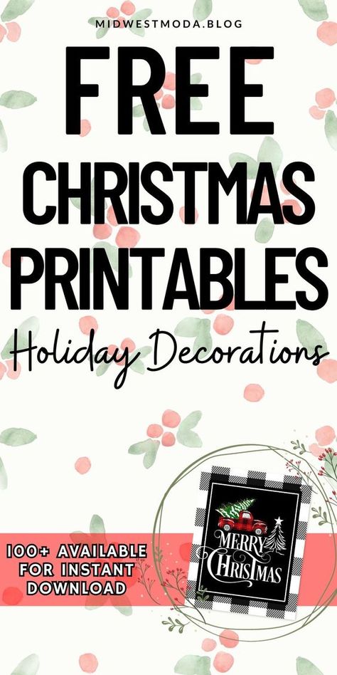 Start decorating for the Holiday's with our FREE Christmas Signs. Choose from over 100 Christmas Printables in buffalo plaid, country & farmhouse themes and sayings like Merry & Bright, Believe, Let it Snow, Noel, and SO MUCH MORE! Download your free printable Christmas Wall Decor today at midwestmoda.blog. Christmas Tree Images Free, Merry Christmas Template Free Printable, Christmas Sayings For Signs, Free Printable Christmas Decorations, Farmhouse Printables Free, Free Christmas Printables Vintage, Free Farmhouse Printables, Free Christmas Printable, Airfryer Recipe