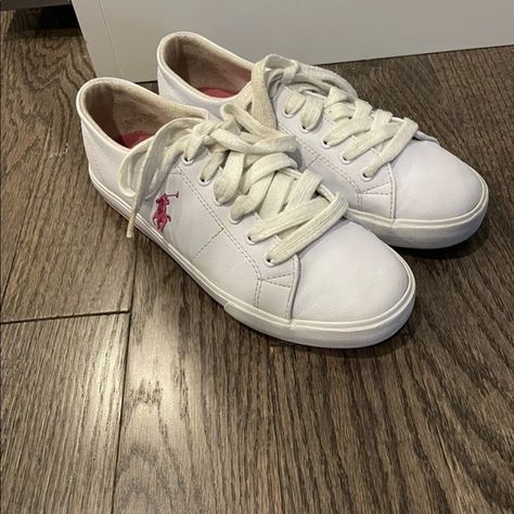 AUTH GIRLS POLO RALPH LAUREN SNEAKERS, SIZE 4.5 YOUTH Polo Ralph Lauren Sneakers, Ralph Lauren Sneakers, Polo By Ralph Lauren, White Sneaker, Mint Condition, Polo Ralph, Polo Ralph Lauren, Size 4, Ralph Lauren