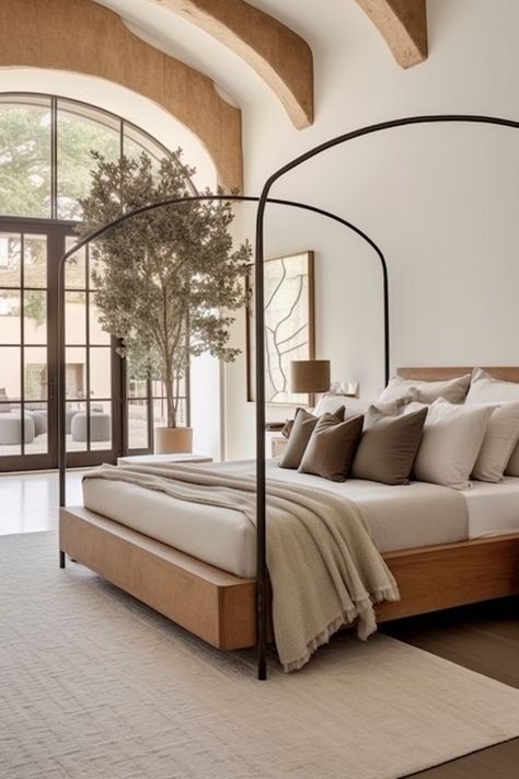 Home Trend Alert: Organic Modern Decor from Amazon Modern Mediterranean Bedroom, Spanish Bedroom, Modern Organic Bedroom, Organic Modern Bedroom, Mediterranean Bedroom, Organic Bedroom, Airy Bedroom, Guest Bedroom Decor, Primary Bedroom