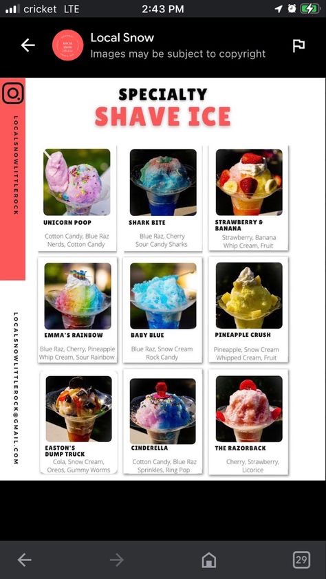 Fancy Shaved Ice, Sno Cone Ideas, Snowcone Flavor Combos, Snow Cone Flavors Combinations, Snowcones Ideas, Snow Cone Stand Ideas, Snow Cone Ideas, Shaved Ice Party, Snow Cone Stand Ideas Food Truck