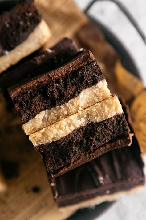 Homemade Raspberry Jam, Brownie Bars, Food Play, Peanut Butter Frosting, Butter Frosting, Home Bakery, Brownie Bar, Raspberry Jam, Decadent Chocolate