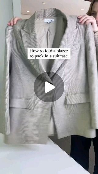 Fashions Of Kings on Instagram: "How to fold a blazer to pack in your suitcase  #blazer # fold #foldingclothes #pack #travel #suitcase" How To Fold Blazer For Travel, How To Fold Coats For Travel, Fold Suit Jacket, Packing Ideas, Travel Suitcase, How To Fold, Folding Clothes, Sports Jacket, Suit Jacket