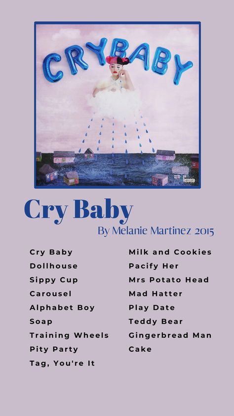 #melanie #martinez #album #cover #songs #playlist #design #crybaby Melanie Martinez All Songs List, Melanie Martinez Album Cover Poster, Melanie Martinez Playlist Name, Melanie Martinez Cry Baby Album Cover, Melanie Martinez Songs Wallpaper, Melanie Martinez Playlist Cover, Melanie Martinez Song Covers, Melanie Martinez K-12 Album Cover, Melanie Martinez Playlist