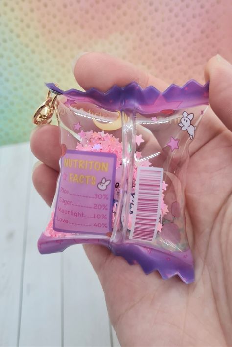 Candy Shaker Keychain, Candy Shaker Charm, Rabbit Mochi, Candy Keychain, Cute Kawaii Anime, Emo Accessories, Shaker Keychain, Moon Rabbit, Bridal Jewelry Sets Brides