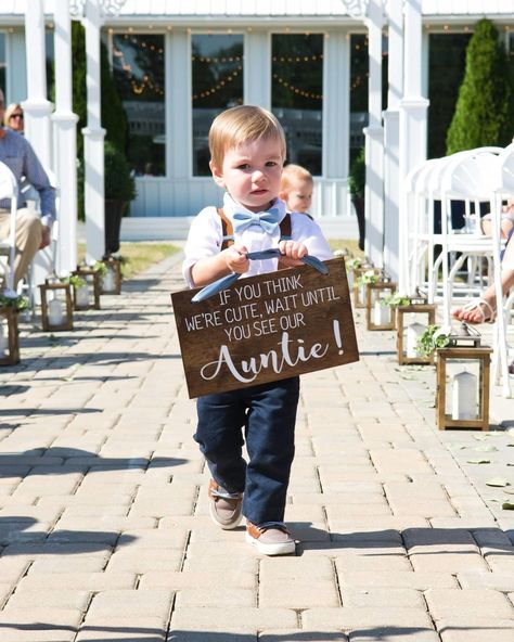 Ring Bearer Sign | Nephew Ring Bearer | If You Think I’m Cute Wait Until You See My Auntie | Flower Girl Sign | Rustic Wedding Sign by NinetyFourSouth on Etsy Ring Bearer Sign, Ring Bearer Signs, Flower Girl Signs, Ring Bearer Flower Girl, Ring Boy, Rustic Wedding Signs, Boda Mexicana, Girl Sign, Future Wedding Plans