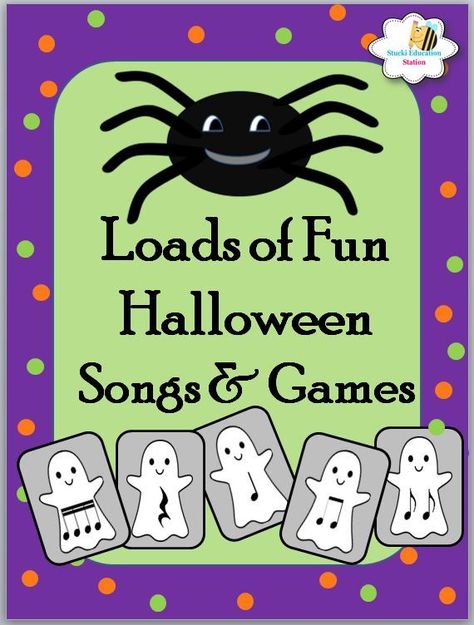 Halloween Music Class Activities, October Songs, Halloween Music Class, Halloween Music Lessons, Halloween Music Activities, Activities For Halloween, Halloween Games Activities, October Music, Music Education Activities